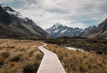 path through mountains